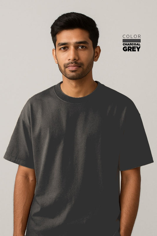 Drop-shoulder Tee - CHARCOAL