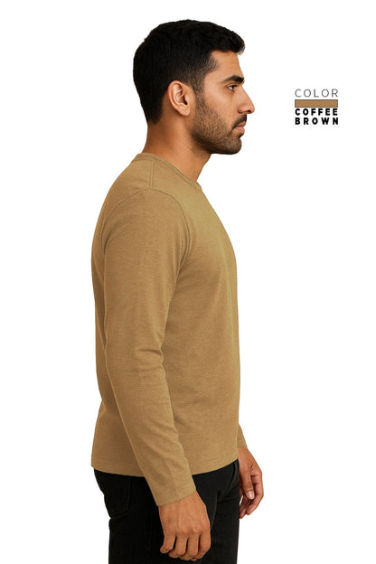 Full Sleeve Tee - COFFEE BROWN