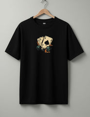 Dicey T-Shirt - White, Black & Maroon