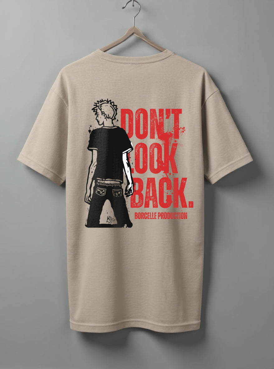 Don’t look back beige black white