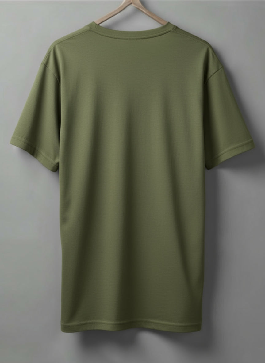 Gym Mode Drop Shoulder T-Shirt – Beige, Black & Olive Green