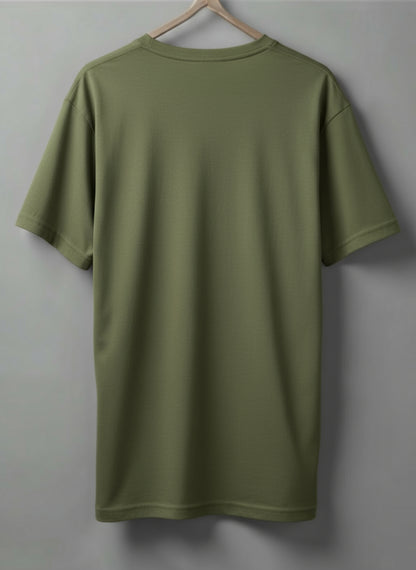Gym Mode Drop Shoulder T-Shirt – Beige, Black & Olive Green