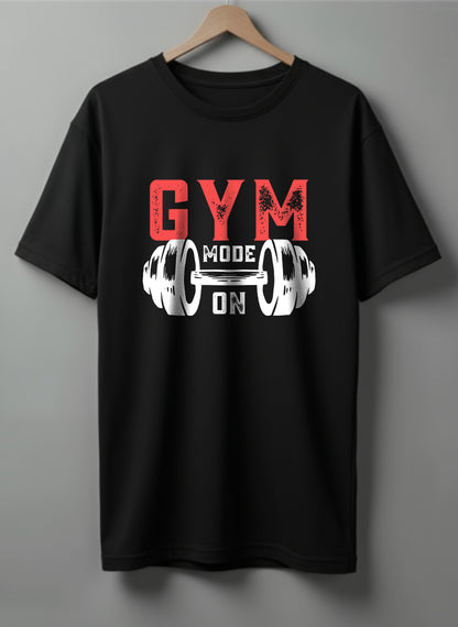 Gym Mode Drop Shoulder T-Shirt – Beige, Black & Olive Green