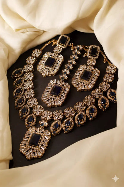 Zircon Necklace Set – Elegant Bridal & Party Jewellery for Women - Urban Glam Hub