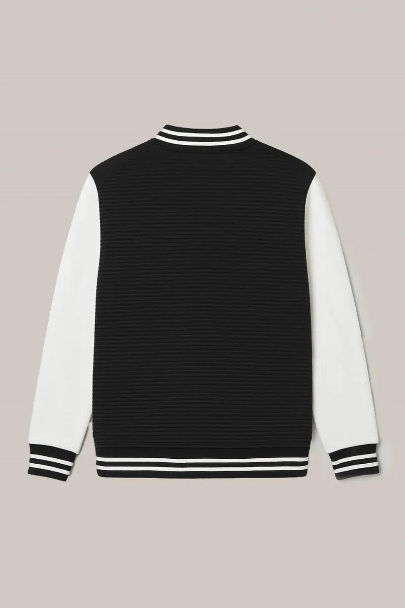 Baseball Jacket Line – Black & White Bold Style