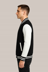 Baseball Jacket – Green & Off-White, Bold Contrast with Fresh Style