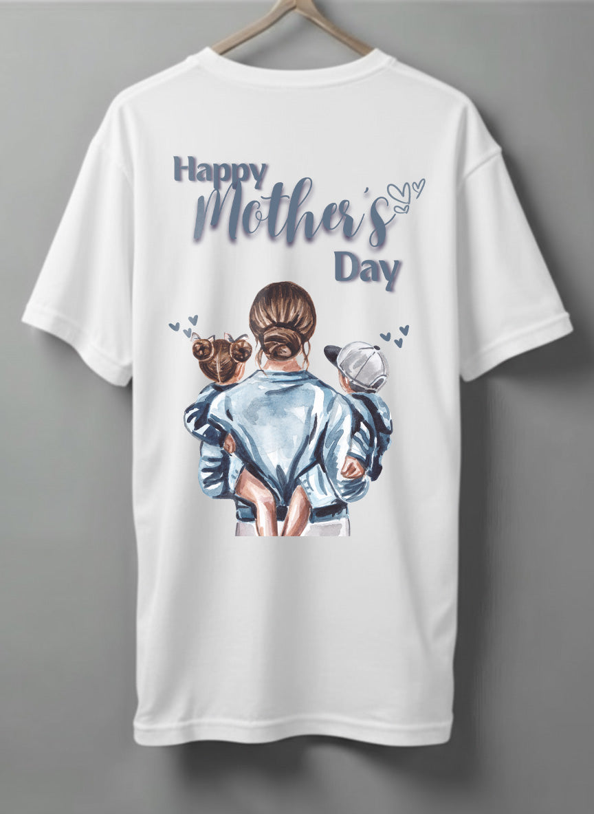 Happy Mother’s Day Oversized T-Shirt – Black, Maroon & White