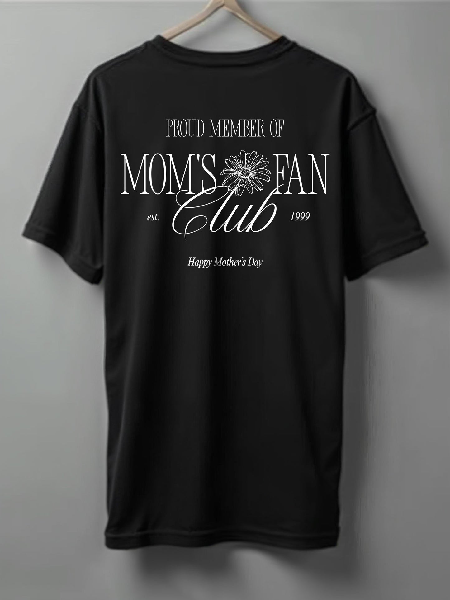 Happy MothersDay Oversized T-Shirt – Black, Maroon & White