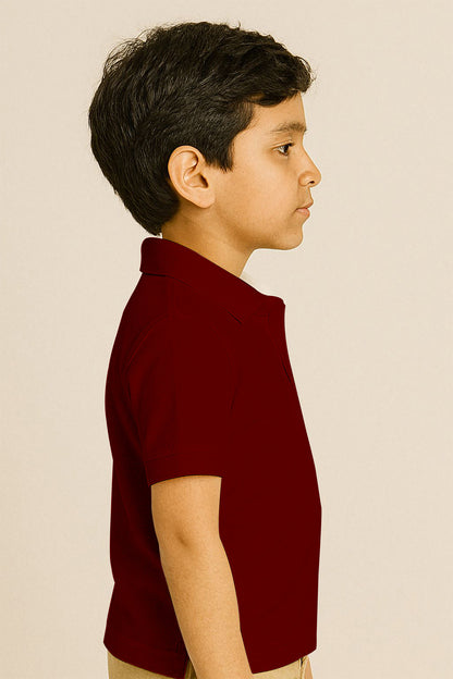 Kids Polo T-shirts - Maroon