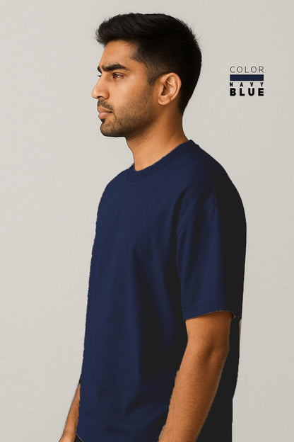 Drop-shoulder Tee - NAVY BLUE