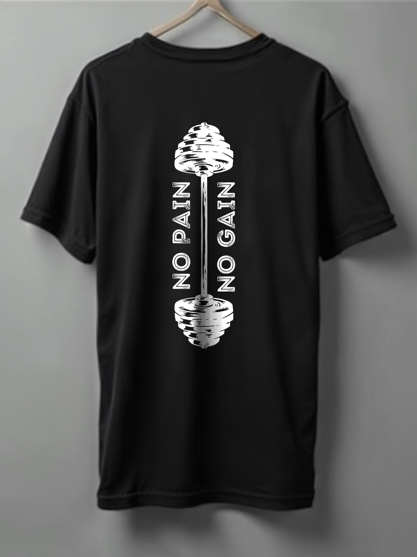 No Pain No Gain Drop Shoulder T-Shirt – White, Black, Olive Green & Beige