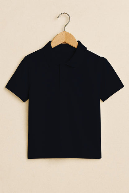 Kids Polo T-shirts - Navy Blue