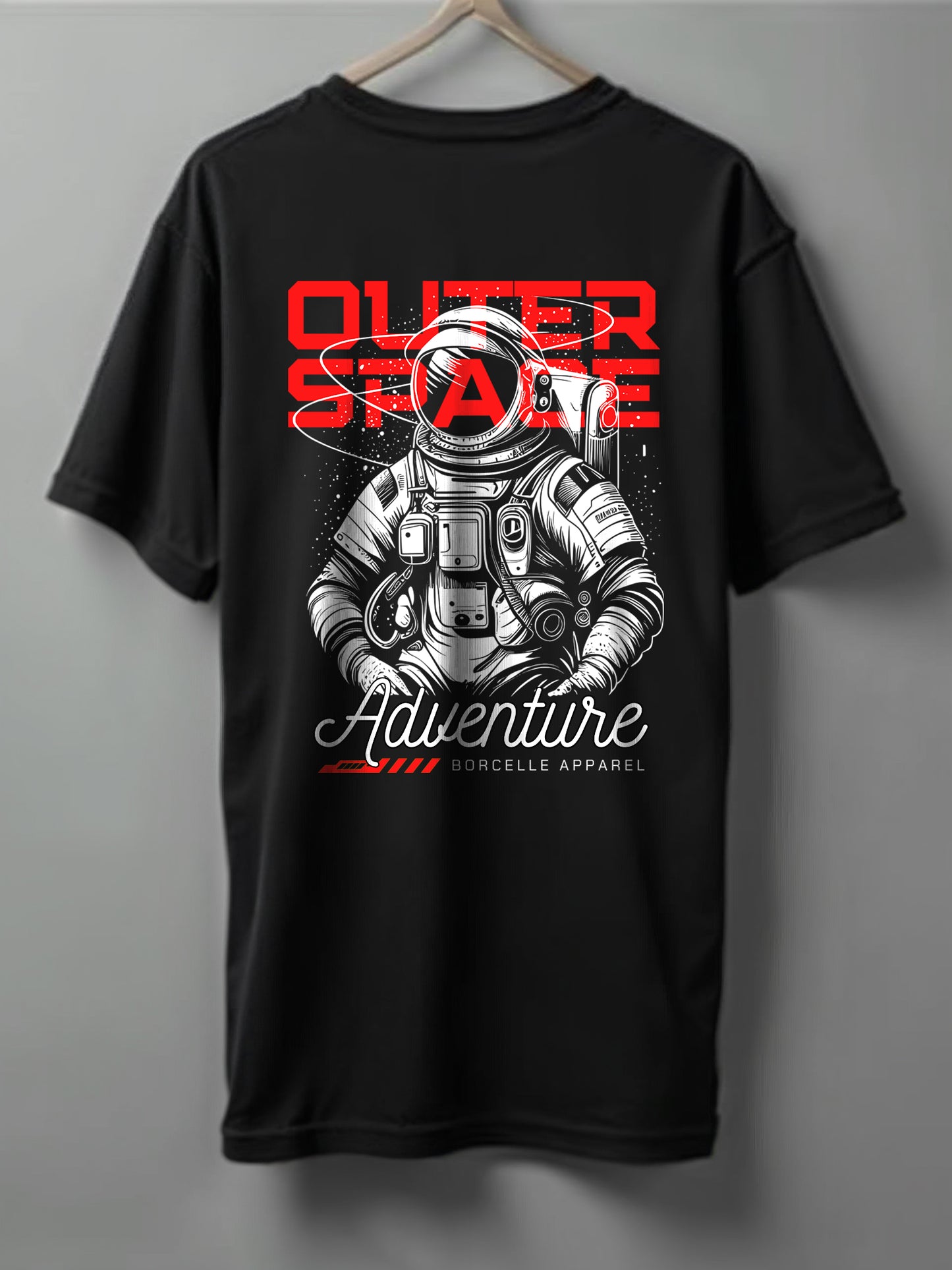 Outerspace Adventure Drop Shoulder T-Shirt – Beige, Olive Green, Black & White