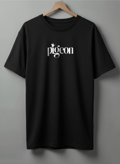 Pigeon Drop Shoulder T-Shirt – White, Black, Maroon & Beige