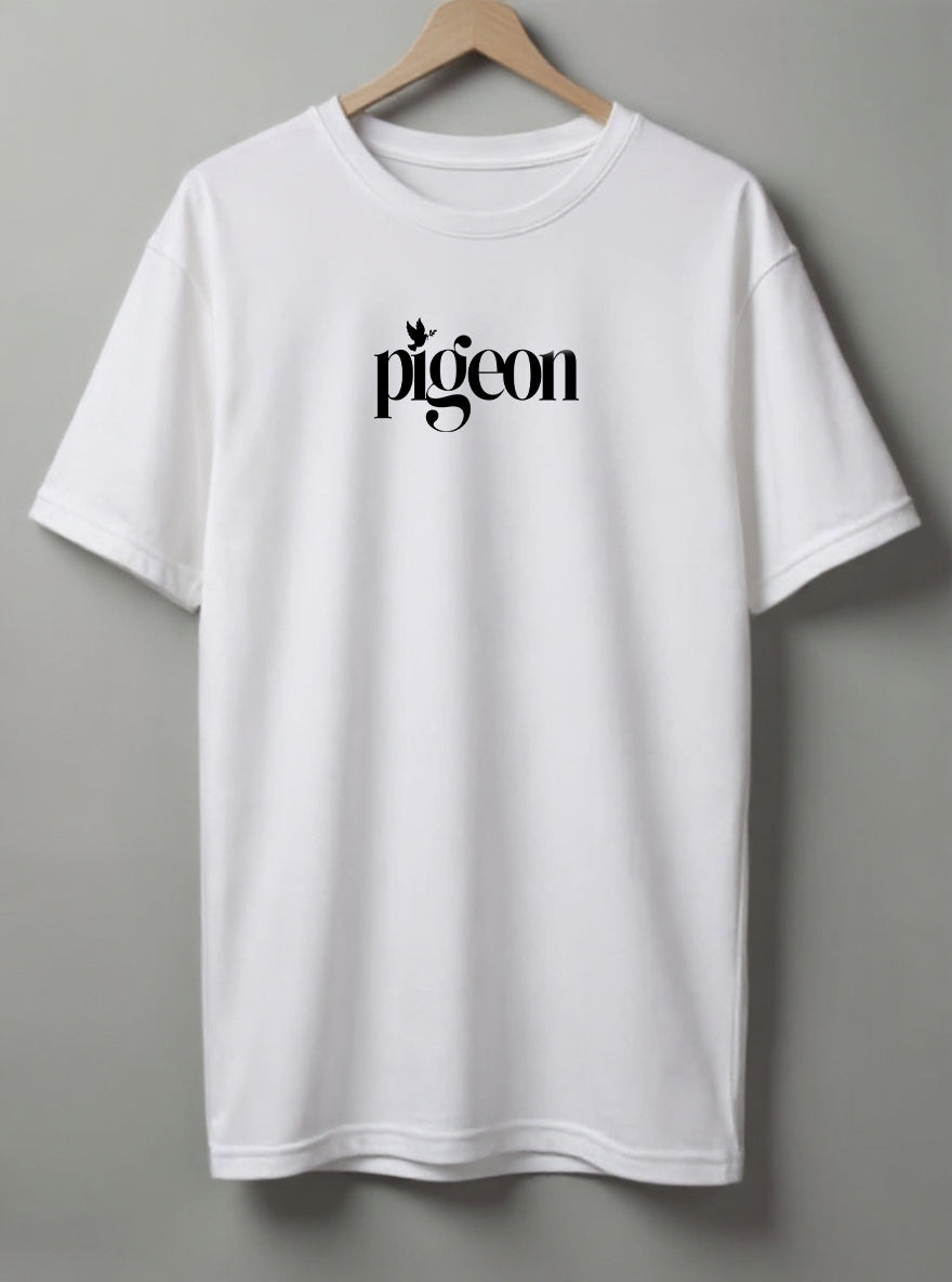 Pigeon Drop Shoulder T-Shirt – White, Black, Maroon & Beige