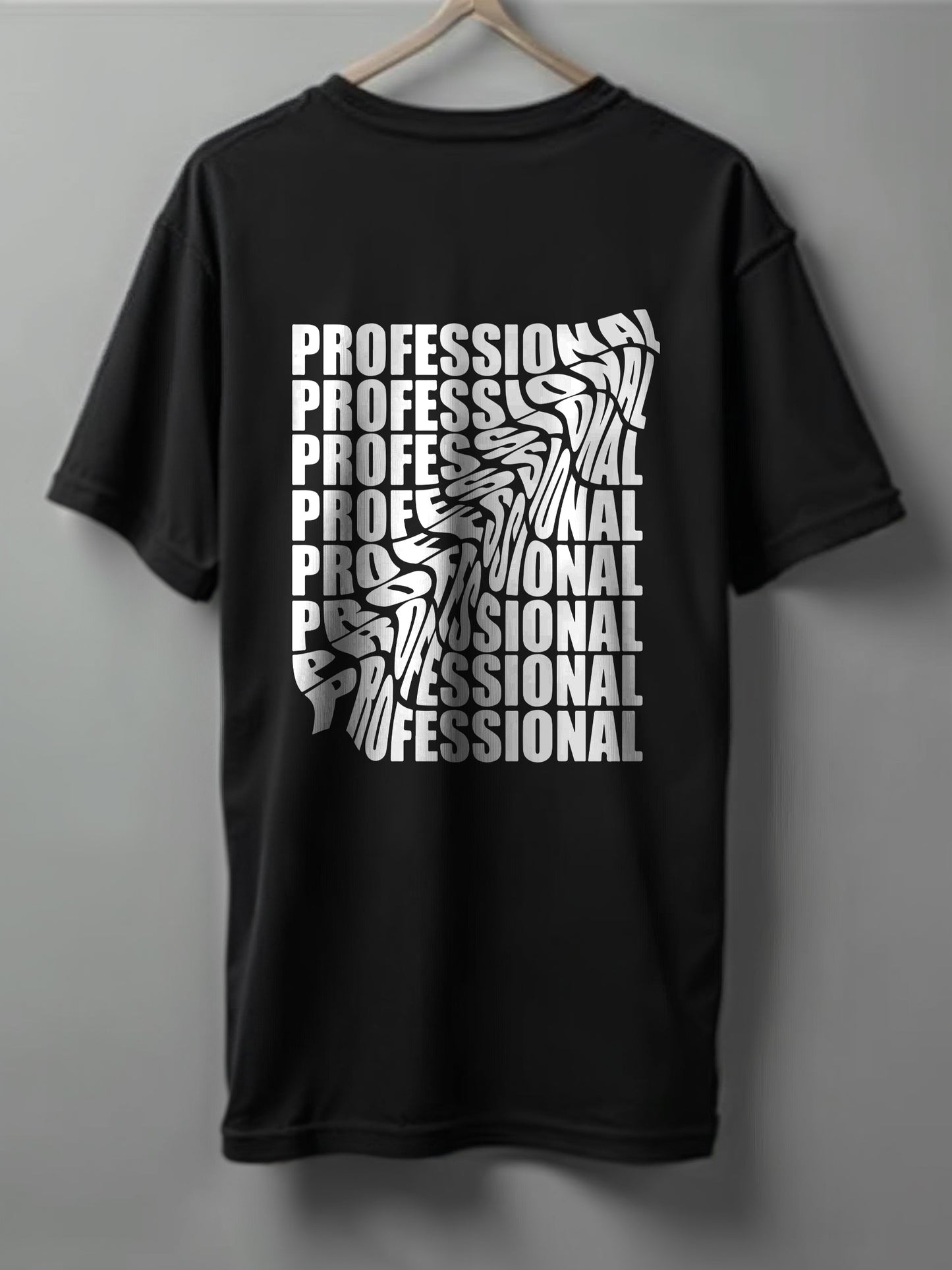 Professional Oversized T-Shirt – Black, Maroon & Beige