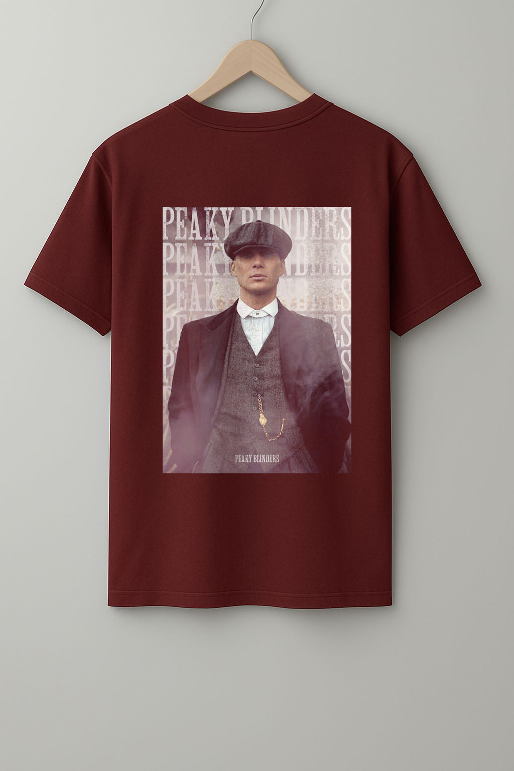 Peaky Blinders Beige, Black & Maroon T-Shirt
