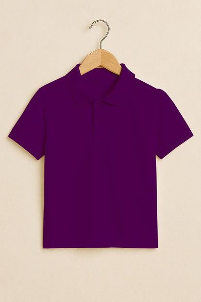 Kids Polo T-shirts - Purple