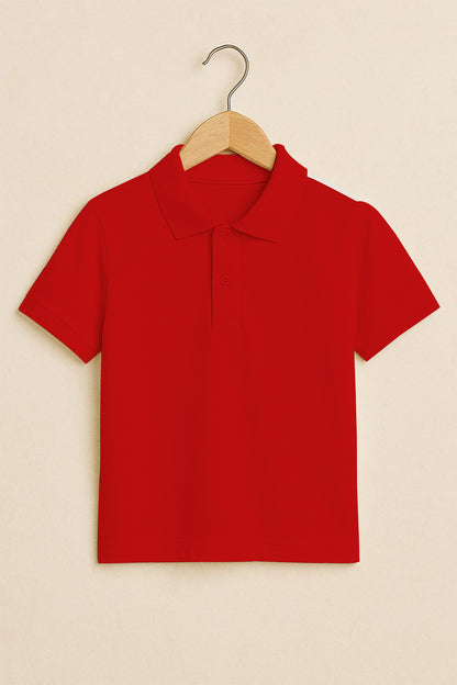 Kids Polo T-shirts - Red