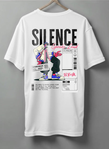 Silence Oversized T-Shirt – White