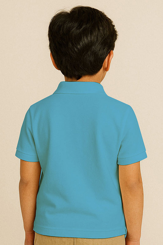 Kids Polo T-shirts - Sea Blue