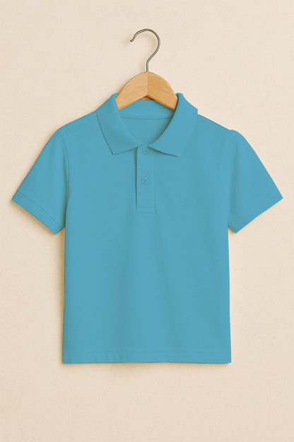 Kids Polo T-shirts - Sea Blue
