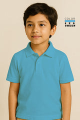 Kids Polo T-shirts - Sea Blue