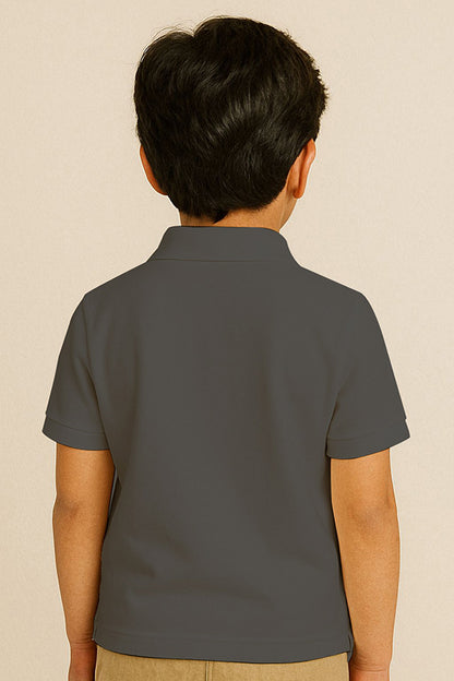 Kids Polo T-shirts - Steel Grey