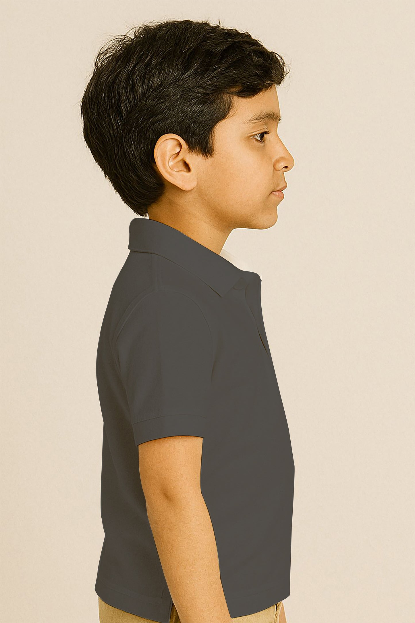 Kids Polo T-shirts - Steel Grey