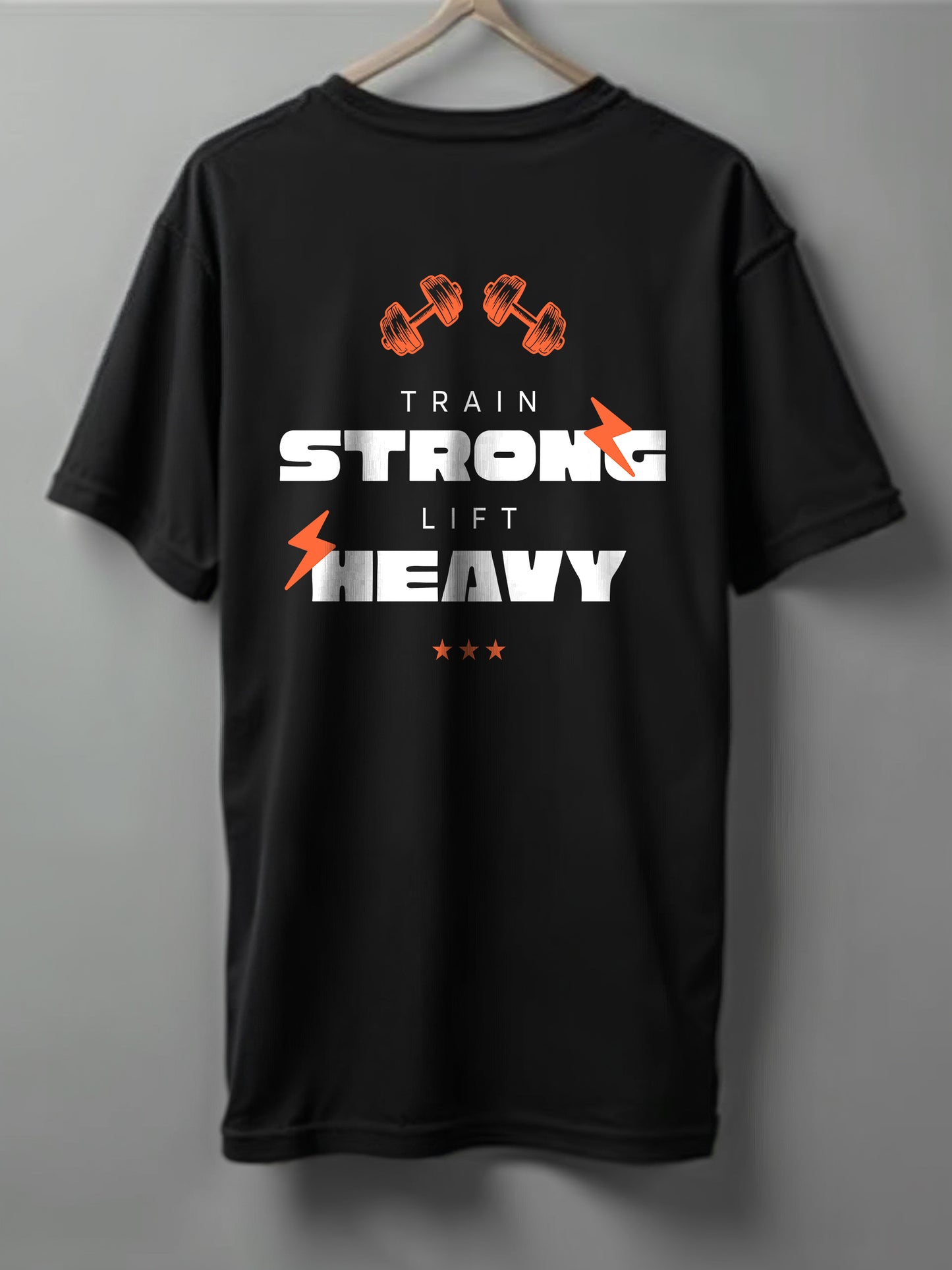 Strong Life Drop Shoulder T-Shirt – Black, White & Blue