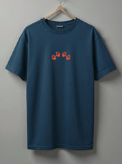 Strong Life Drop Shoulder T-Shirt – Black, White & Blue