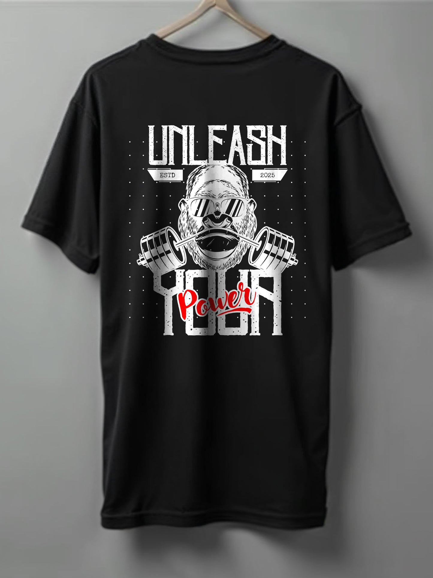 Unleash Drop Shoulder T-Shirt – Black, White & Blue