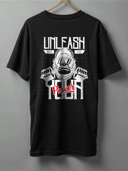 Unleash Drop Shoulder T-Shirt – Black, White & Blue