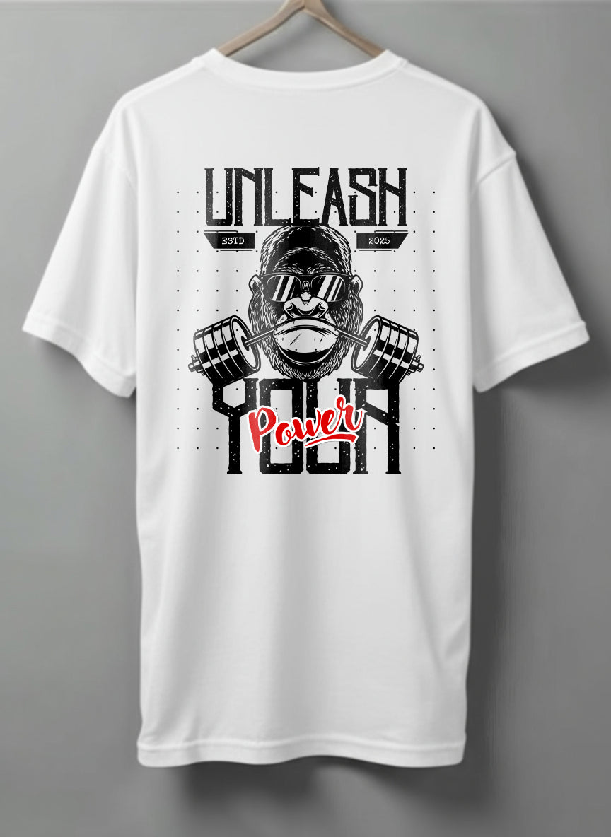 Unleash Drop Shoulder T-Shirt – Black, White & Blue
