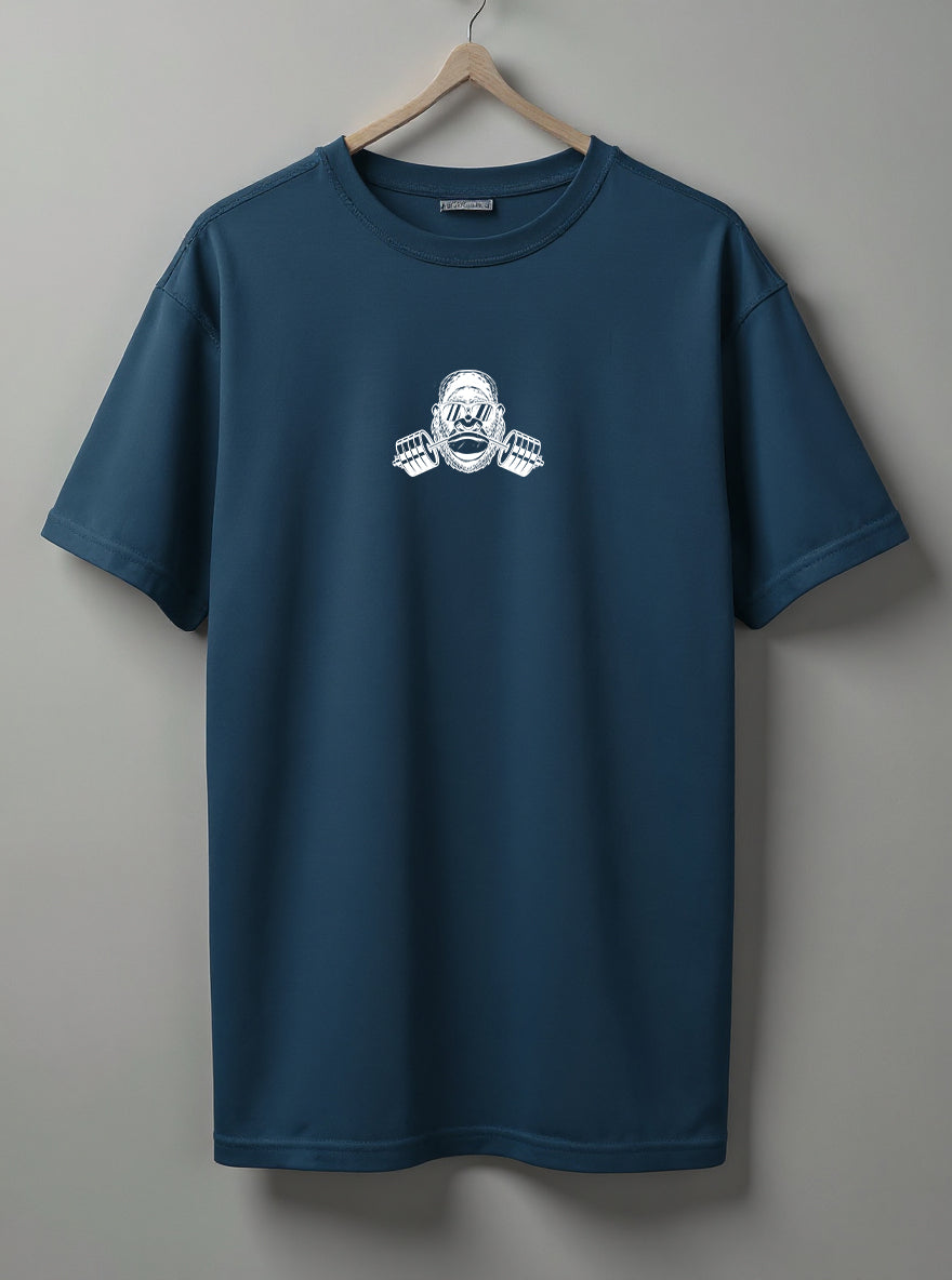 Unleash Drop Shoulder T-Shirt – Black, White & Blue