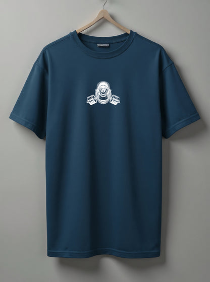 Unleash Drop Shoulder T-Shirt – Black, White & Blue