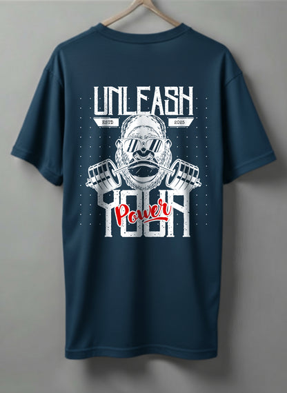 Unleash Drop Shoulder T-Shirt – Black, White & Blue