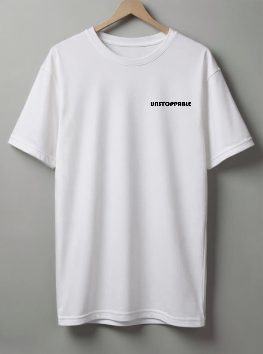 Unstoppable Drop Shoulder T-Shirt – Black, White & Blue