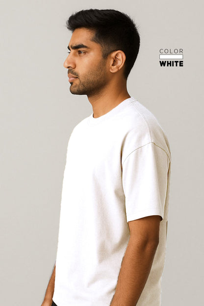 Drop-shoulder Tee - WHITE