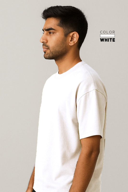 Drop-shoulder Tee - WHITE