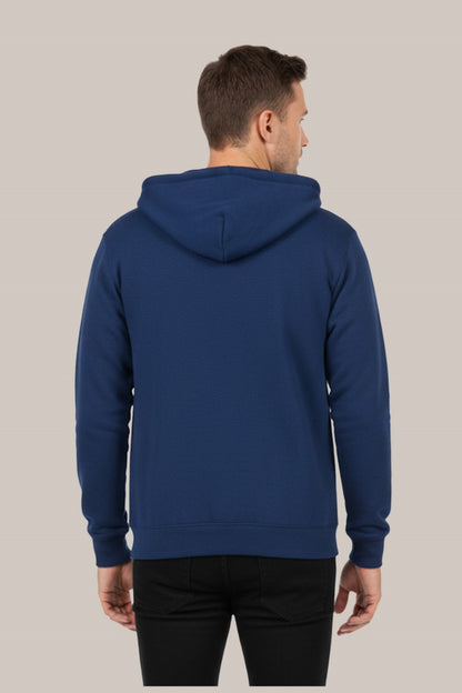 Men’s Classic Royal Blue Zipper Hoodie – Everyday Comfort Collection