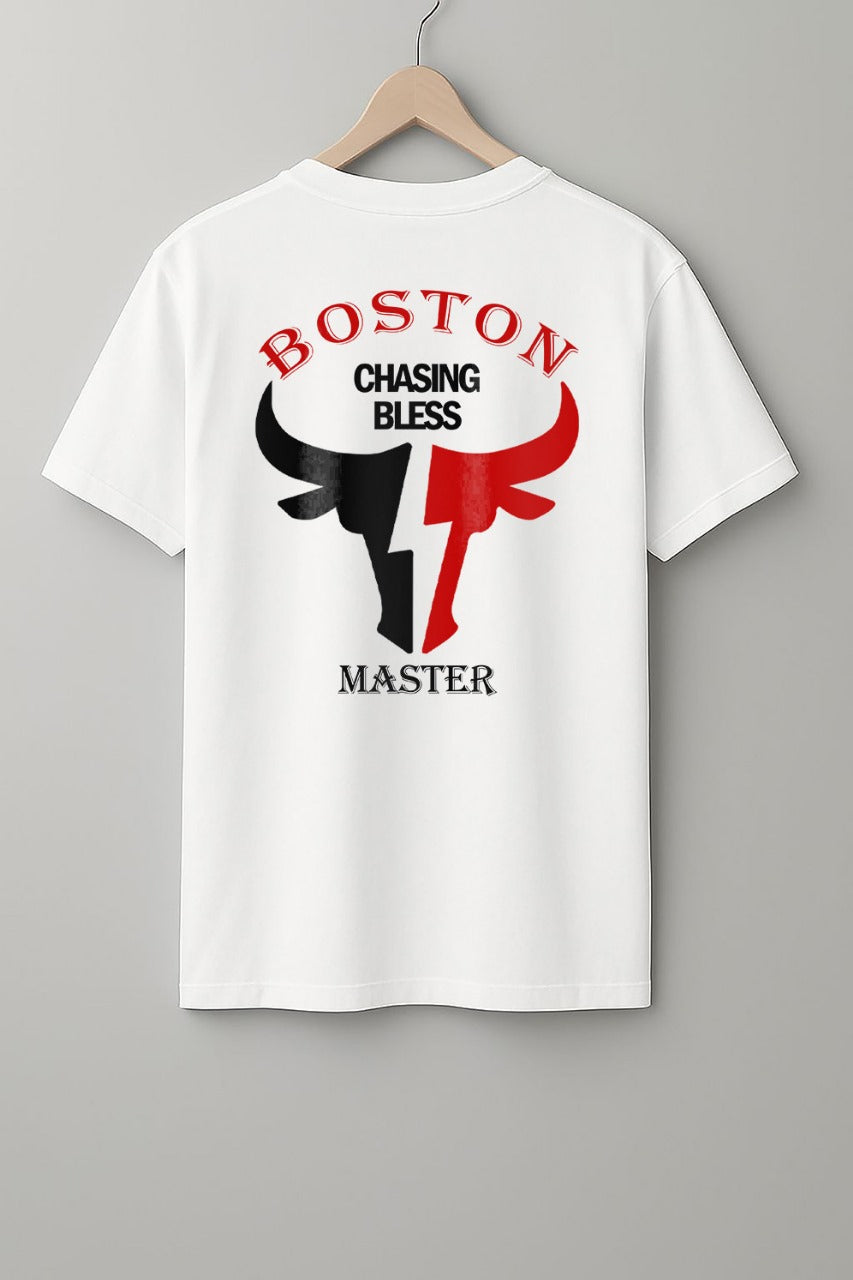 Boston T-Shirt - Black, Beige & White
