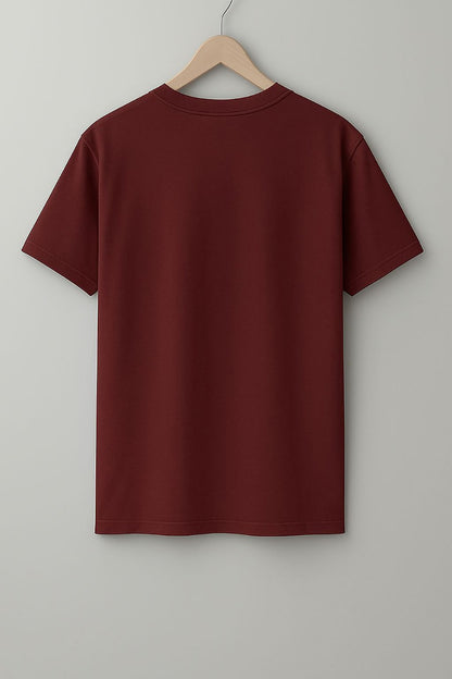 Clean T-Shirt - Black, Maroon & White
