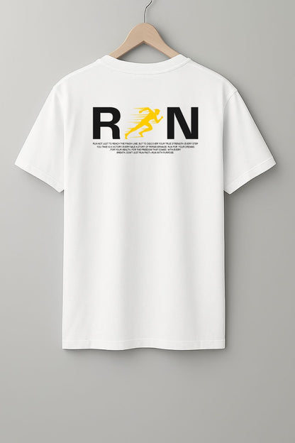 Run T-Shirt - White & Black
