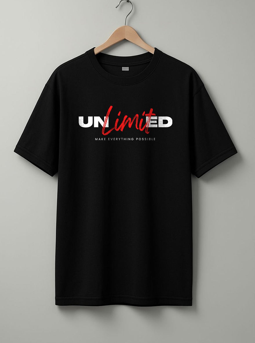 Unlimited T-Shirt - White, Black & Maroon