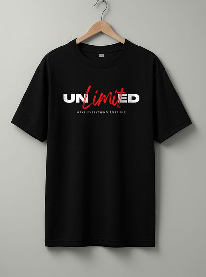 Unlimited T-Shirt - White, Black & Maroon