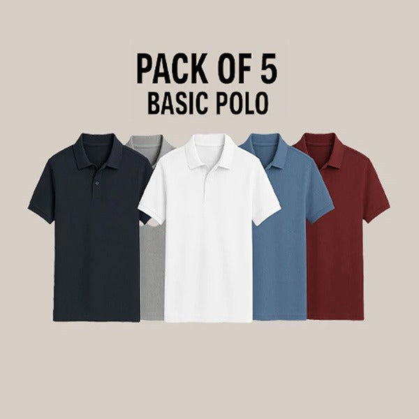 Pack Of 5 Polo T-shirt
