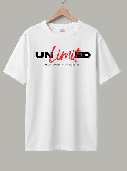 Unlimited T-Shirt - White, Black & Maroon