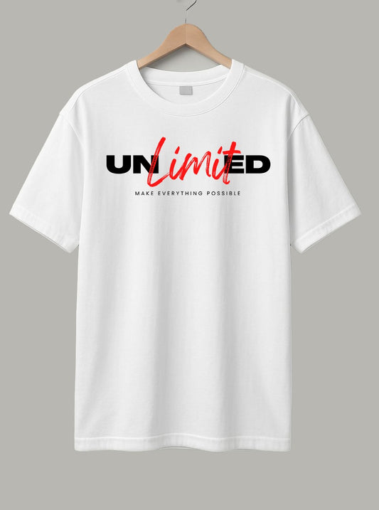 Unlimited T-Shirt - White, Black & Maroon