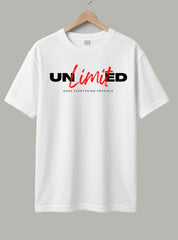 Unlimited T-Shirt - White, Black & Maroon